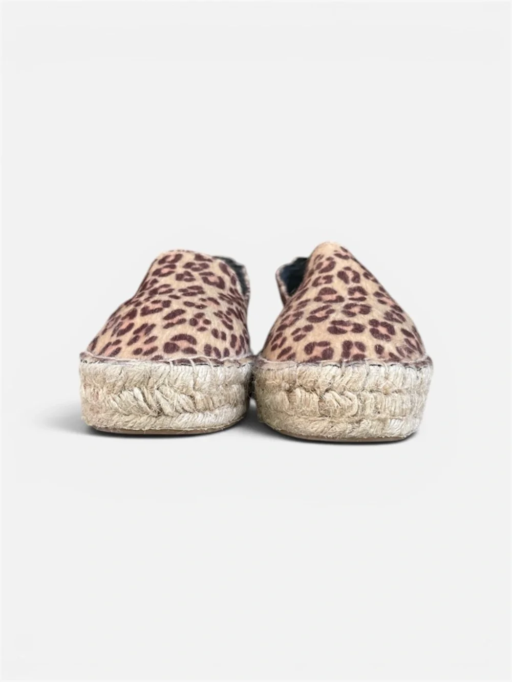 Billabong Faux Fur Leopard Print Espadrilles Size 7